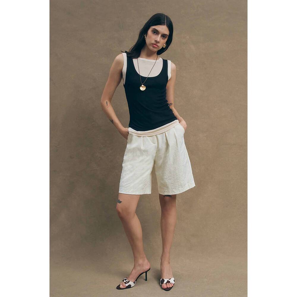 NEW MAUDE CLUB fafi shorts in butter yellow